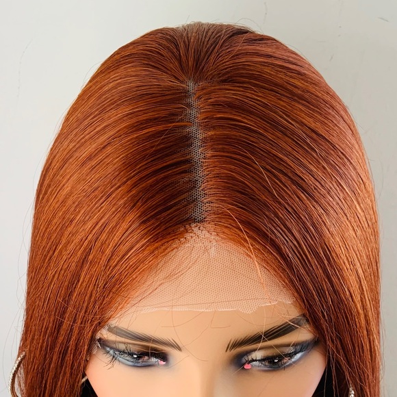 Very Pretty Gorgeous Deep Copper 36” Premium Fiber Lace Front Wig 🧡 - Picture 3 of 12